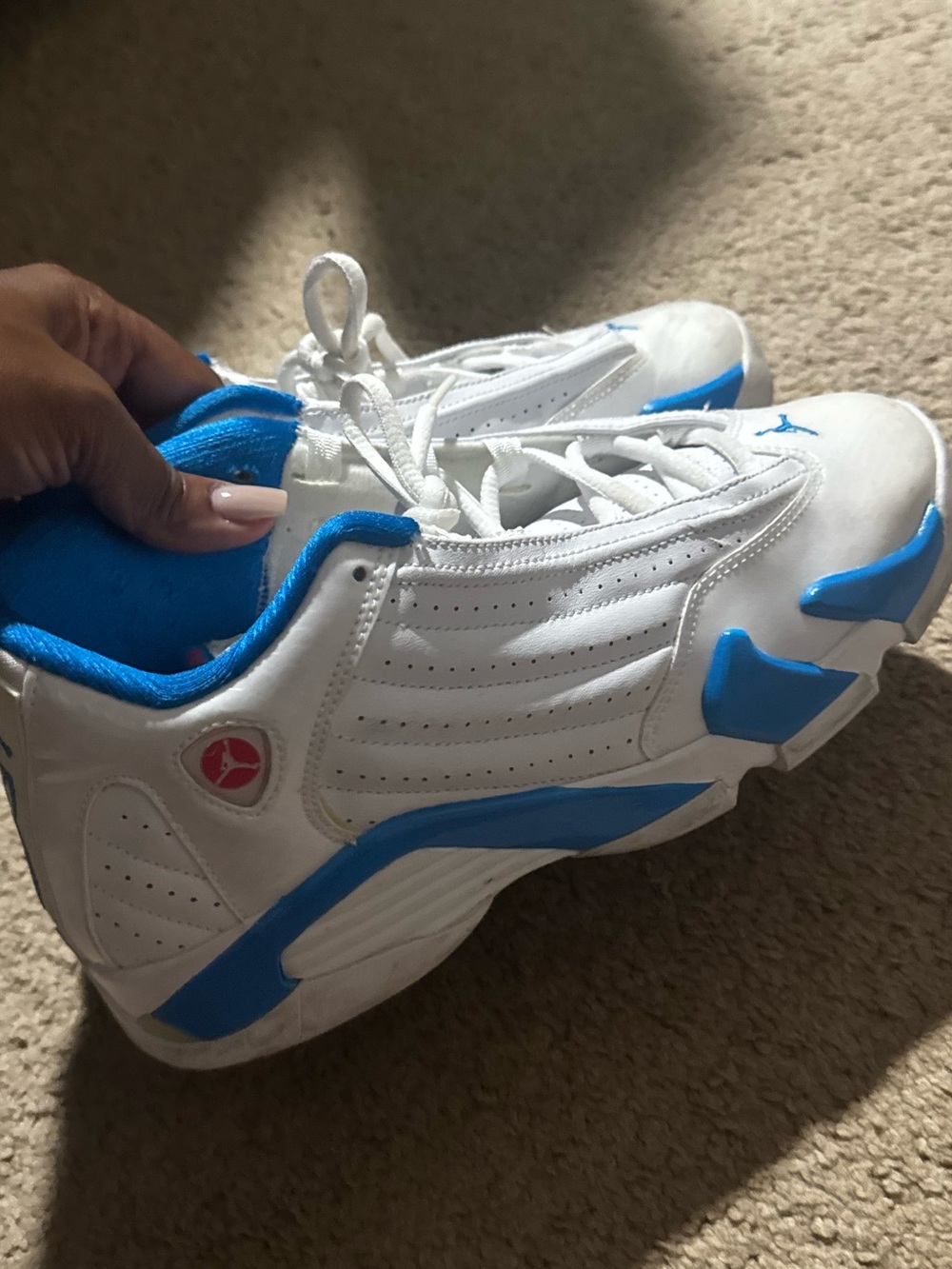 Nike Boys White and Blue Low-Top Sneakers